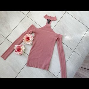 Long Sleeve Pink Choker Shirt